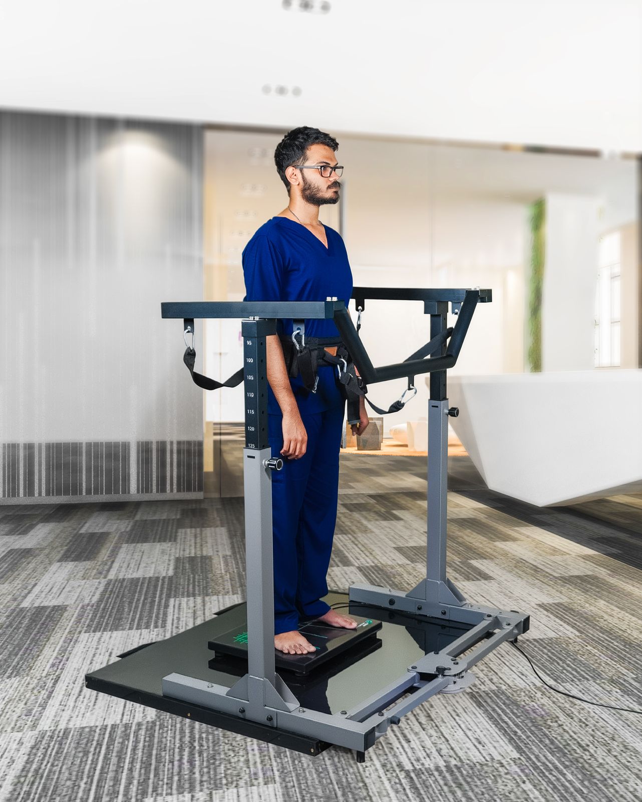 ReBa standing balance training, side view
